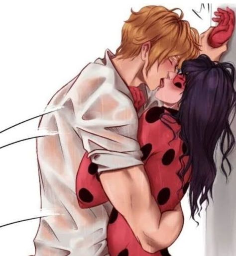 Cat Noir And Marinette Fanart, Cat Noir And Marinette, Marichat Comic Hot, Miraculous Kiss, Kiss Cat, Marichat Comic, Marinette Fanart, Cr7 Vs Messi, Miraculous Ladybug Kiss