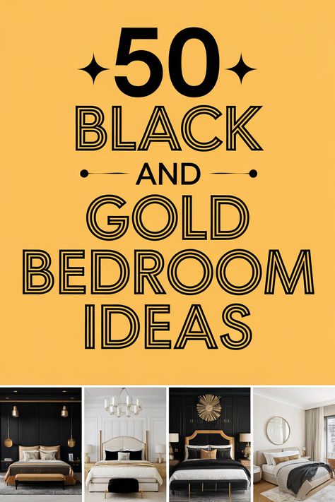 Black and gold bedroom decor doesn't have to break the bank! These budget-friendly black and gold bedroom ideas will transform your space. Explore rich black walls, gold accent furniture, and elegant metallic decor. Discover black and gold bedding sets, ornate gold mirrors, and plush black carpets. Find inspiration for gold-framed artwork, black velvet curtains, and chic gold lighting fixtures. These black and gold bedroom ideas for couples will elevate your space. Black Gold Bedroom Decor, Black Gold Bedroom Ideas, Black And Gold Bedding, Black And Gold Bedroom Decor, Gold Bedroom Decor Ideas, Gold House Decor, Black And Gold Bedroom Ideas, Black Velvet Curtains, Gold Accent Furniture