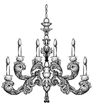 123RF - Millions of Creative Stock Photos, Vectors, Videos and Music Files For Your Inspiration and Projects. Chandelier Tattoo, Baroque Chandelier, Baroque Decor, Accessory Design, Chintz Fabric, Classic Chandelier, Classic Chandeliers, Goth Home Decor, Figure Sketching