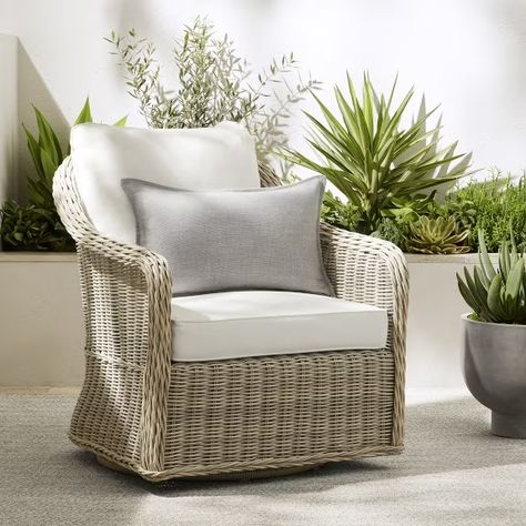 Outdoor Lounge Furniture | Williams Sonoma Outdoor Swivel Chair, Williams Sonoma Home, Outdoor Chaise, Teak Outdoor, Outdoor Lounge Furniture, Chair Cushion, Lounge Chair Outdoor, Lounge Furniture, Furniture Covers