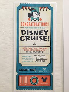 Organized Chaos: We are going on a Disney Cruise!! Disney cruise line ticket printable to give as a present or surprise Disney Cruse, Disney Halloween Cruise, Vacation Board, Disney Box, Cruise Disney, Royal Cruise, Ticket Printable, Cruise Tickets, Disney Surprise