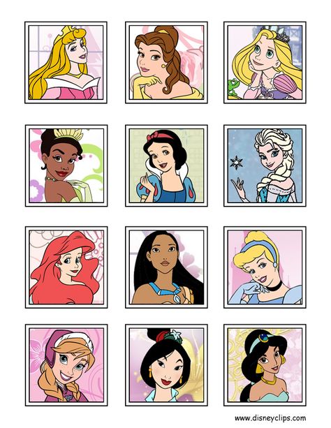 Disney Princess Printables - Invitations, Cards, Stationery and Activities featuring Disney Princesses Disney Cards Printable, Disney Party Printables, Disney Princess Bingo Printable Free, Disney Princess Stickers Free Printable, Disney Princess Printables Free Prints, Free Disney Princess Printables, Free Princess Printables, Disney Princess Stickers Printable, Cupcake Toppers Free Printable