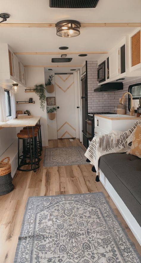 Motorhome Remodel, Rv Interior Remodel, Camper Interior Design, Tiny House Camper, Camper Trailer Remodel, Vintage Camper Remodel, Trailer Decor, Diy Camper Remodel, Travel Trailer Remodel