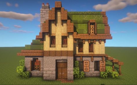 Minecraft Beautiful House, Minecraft Beautiful, Minecraft Hus, Minecraft Build Ideas, Minecraft Building Ideas, Minecraft Structures, Minecraft House Plans, Bangunan Minecraft, Minecraft Cottage