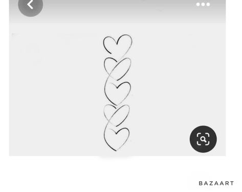 Connected Heart Tattoo, 5 Heart Tattoo, 4 Heart Tattoo, 4 Hearts Tattoo, Family Of 4 Tattoo Ideas, Family Heart Tattoos, Cute Tattoos On Wrist, Flash Ideas, Connected Hearts