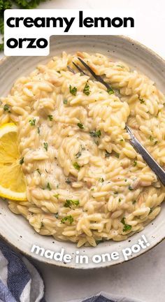 Lemon Ricotta Orzo, Creamy Lemon Garlic Orzo, Pasta Rice Recipes, Orzo Pasta Casserole, Lemon Orzo Pasta With Chicken, Creamy Orzo With Spinach, Orzo Recipes Lemon, Scallop Orzo Recipes, No Pasta Dinners