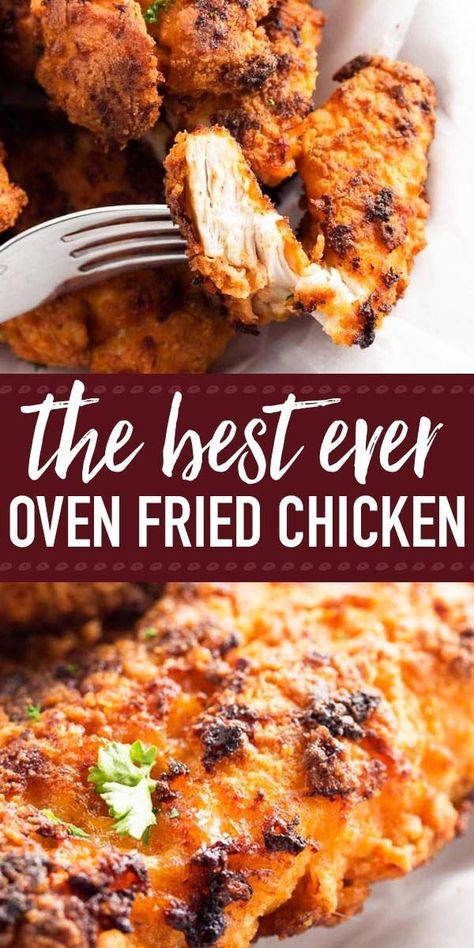 Fried Chicken Boneless, Pool Workouts, Oven Fried Chicken Recipes, Baked Fried Chicken, Crispy Oven Fried Chicken, Crispy Oven Fries, Postpartum Diet, Crispy Oven Baked Chicken, Chicken Recipes Boneless