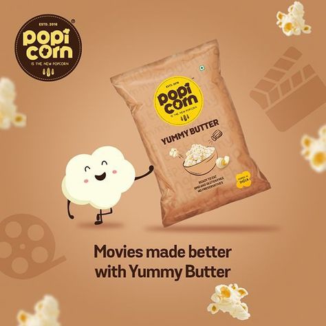 Popcorn Ads, Vans Poster, Popcorn Posters, Popcorn Brands, Banks Ads, Healthy Brands, Beauty Salon Business Cards, Digital Advertising Design, Packaging Design Trends