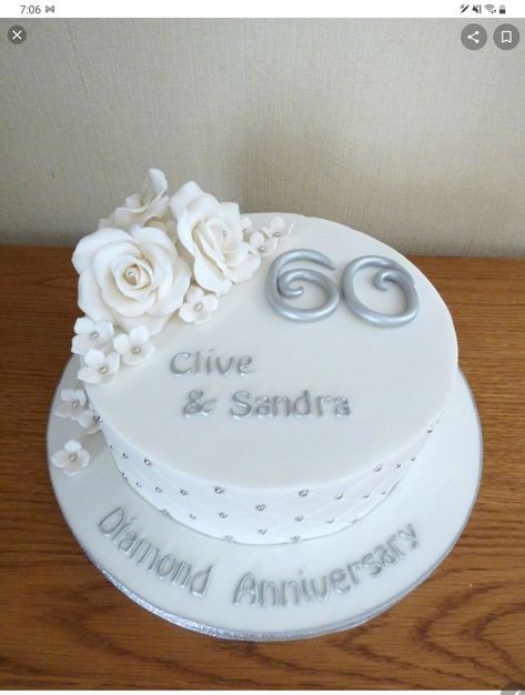 60th Wedding Anniversary Cake Ideas, 60th Anniversary Cake Ideas, 60 Th Wedding Anniversary, 60th Wedding Anniversary Cakes, 60th Wedding Anniversary Decorations, Diamond Wedding Anniversary Cake, Diamond Anniversary Cake, Silver Wedding Anniversary Cake, 60 Wedding Anniversary Cake