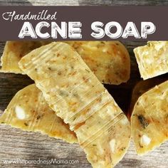 Hand-milled acne soap is easy to make with store bought soap and dried herbs. You'll be scrubbing up in a few hours | PreparednessMama Acne Soap, Pimples Remedies, Diy Lotion, Soap Making Supplies, Dried Herbs, Homemade Soap Recipes, Prevent Acne, Lotion Bars, Soap Recipes