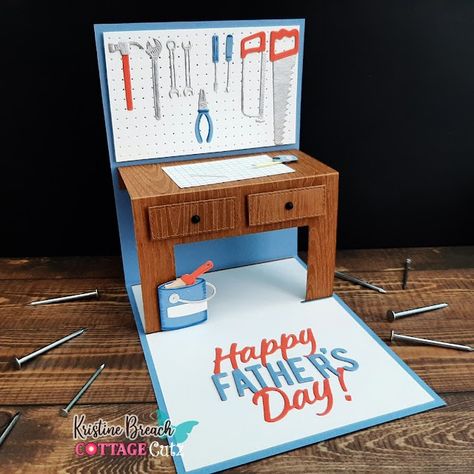 Bench Card, Workshop Table, Man Cards, Happy Friday Friends, Pop Up Box Cards, Paper Pop, Paint Buckets, Polka Dot Paper, Masculine Birthday Cards