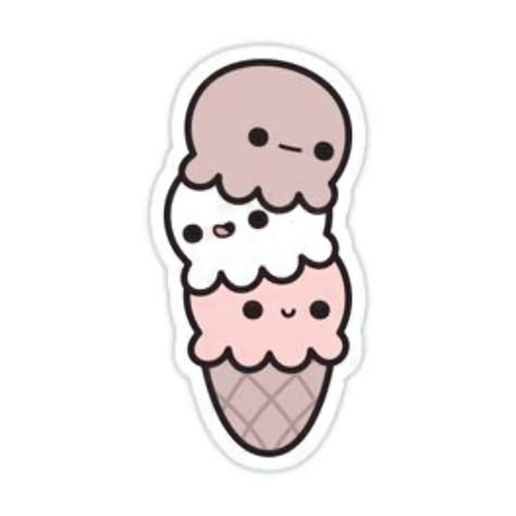 Cute Ice Cream Stickers, Kawaii Food Png, Food Stickers Aesthetic, Kawaii Stickers Png, Stickers Bonitos, Cute Ice Cream, Preppy Stickers, Homemade Stickers, Sticker Design Inspiration