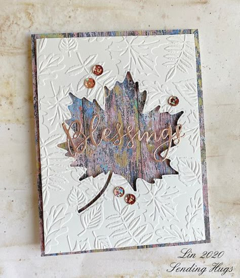 Card Party Ideas, Soft Seedlings, Thanksgiving Card Ideas, Thanksgiving Cards Handmade, Fall Greeting Cards, Vintage Leaves, Guy Cards, Autumn Cards, Thanksgiving Card