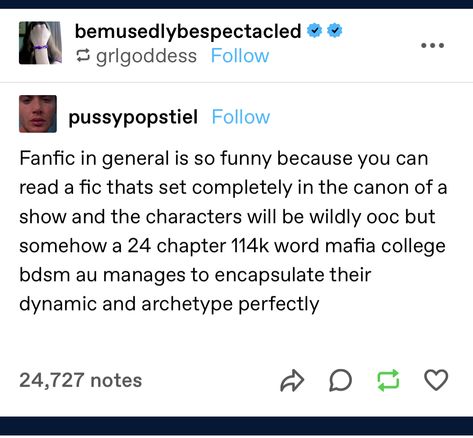 Ao3 Fanfiction Recommendations, Ao3 Funny, Ao3 Fanfiction, Writing Humor, Writing Memes, Funny Comments, Funny Tumblr Posts, Tumblr Quotes, Book Memes