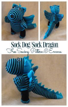 Diy Sock Dog, Sock Animals Diy, Sock Dog, Sock Creatures, Diy Sock Toys, Sock Animals Patterns, Fabric Art Diy, Plushies Diy, Crochet Unicorn Pattern