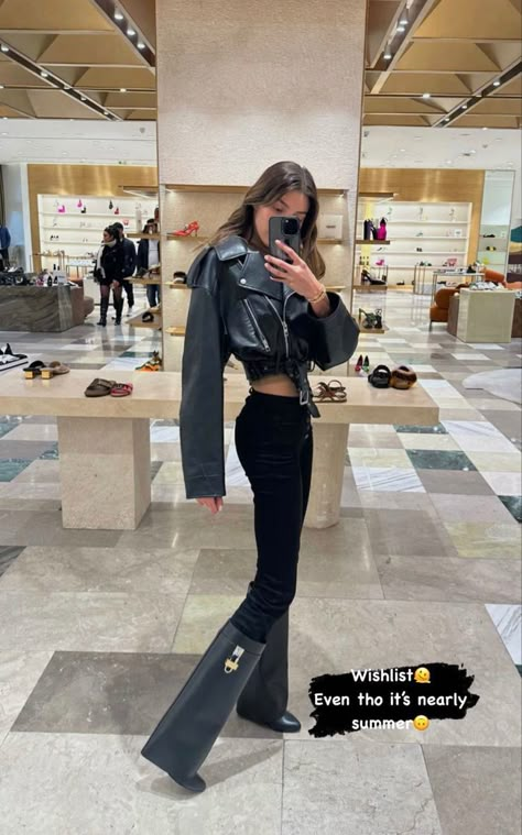 Fendi Sock Boots Outfit, Outfit With Givenchy Boots, Black Givenchy Boots Outfit, Givanchi Boot Outfit, Lock Boots Outfit, Foldover Boots Outfit, Givenchy Shark Boots Outfit, Givenchy Boots Outfit, Calf Boots Outfit