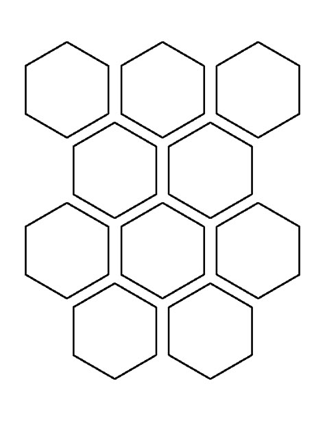 2.5 Hexagon pattern. Use the printable outline for crafts, creating stencils, scrapbooking, and more. Free PDF template to download and print at http://patternuniverse.com/download/two-and-a-half-inch-hexagon-pattern/ 2 Inch Hexagon Template Free Printable, Free Hexagon Template, Honeycomb Printable Free, Free Hexagon Printable, Hexagon Template Free Printable, Hexagon Pattern Template, Hexagon Printable, Hexagon Stencil, Hexagon Pattern Design