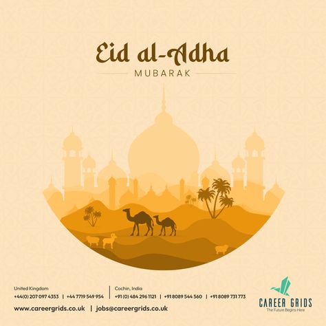 On Eid Ul Adha, wishing that your sacrifices are appreciated and your prayers are answered by the almighty. Have a blessed Eid ul Adha! #CareerGrids #jobs #careers #recruitment #nurse #registerednurse #uk #nursingjobsuk #eidaladha #adha #eidadha #happyeidadha #eidmubarek #eiduladha #eidaladhamubarak #eid #eidmubarak #mubarak #happyeid #healthcare #nhs #devon #devonnhs #hospital #medical Eid Mubarek, Happy Eid Al Adha, Eid Al-adha Mubarak, Eid Ul Adha, Happy Eid, Eid Al Adha, Creative Ads, Eid Mubarak, Devon