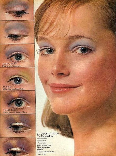 70 Makeup 1970s, 1970’s Makeup, 1970 Makeup, 70s Make Up, 1970s Makeup, 70s Makeup, Farrah Fawcett, Vintage Makeup, Hair Shows