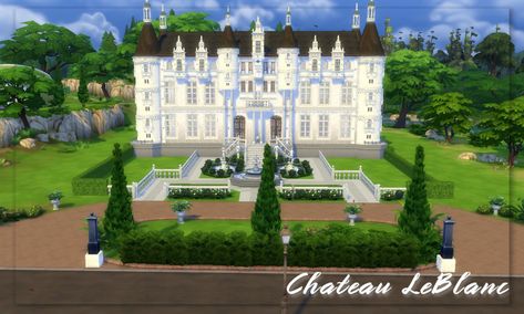 Sims 4 Lots, French Palace, Nice Houses, French Castle, The Sims 4 Lots, French Castles, Royal Aesthetic, Sims House Design, Castle House