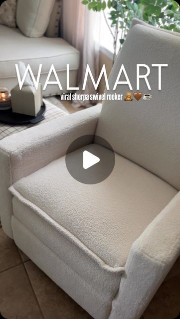 Lexi Brown on Instagram: "Comment SHOP below to receive a DM with the link to shop this post on my LTK ⬇ https://liketk.it/4Ng2w

Walmart viral sherpa swivel rocking chair. Regular $399 NOW $249. This chair really impressed me, it turns so smoothly, reclines very comfortably and the headrest is tall so it supports your head when reclining. I got this for the baby nursery but I want it in my living room bc it’s SO COMFORTABLE to sit in!  #ltkfamily #ltksalealert #ltkhome #walmart #walmarthome #sherpa #swivelchair @walmart" Swivel Rocking Chair, Walmart Home, My Living Room, Swivel Chair, Rocking Chair, Your Head, I Got This, Baby Nursery, Recliner