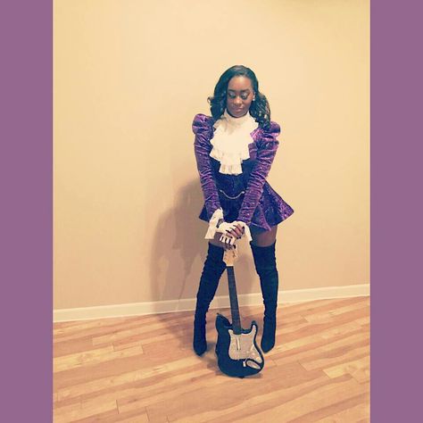 Prince Costume Women, Purple Rain Outfit Ideas, Purple Rain Halloween Costume, Themed Purple Costumes For Costume Party, Fantasy Purple Costume For Party, Rain Halloween Costume, Prince Costume Purple Rain Women, Prince Halloween Costume Purple Rain, Purple Costume Ideas