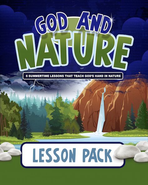 God and Nature Lesson Pack — Teach Sunday School Sunday School Themes, Camping Vbs, God And Nature, Vacation Bible School Themes, Nature Lessons, Bible Camp, Sunday School Curriculum, God Nature, Summer Camp Ideas