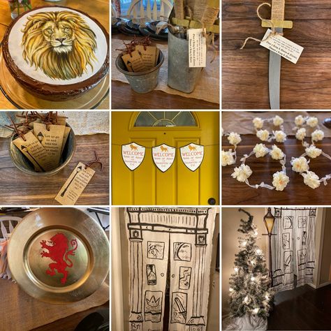 This party was a blast to put together for my son. I had so much fun! Narnia Diy Decor, Narnia Props, Narnia Themed Party, Narnia Party Ideas, Narnia Crafts, Narnia Birthday Party, Narnia Party, Winter Wonderland Ball, Narnia Wardrobe