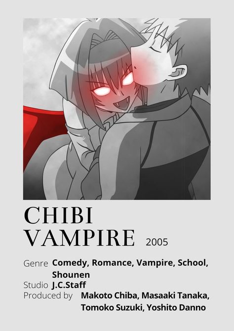 Vampire Animes, Chibi Vampire, Vampire Manga, Poster Information, Anime Minimalist Poster, Vampire Anime, Materi Bahasa Jepang, Anime Websites, Best Romance Anime