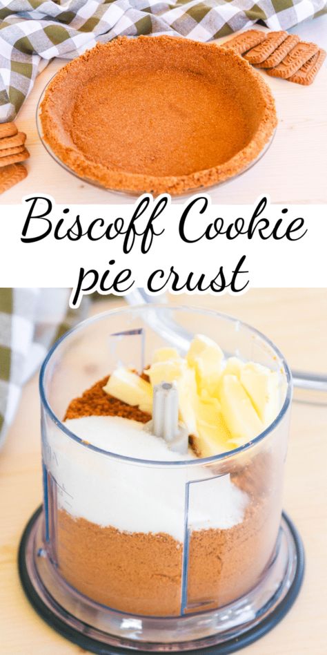 Infuse your pies with the warm, caramelized, and slightly spiced notes of Biscoff cookies with this no bake Biscoff Cookie Crust! via @nmburk Biscoff Cookie Crust, Fair Cupcakes, Biscoff Pie, Biscoff Crust, No Bake Biscoff, Biscoff Cookies, Cookie Crust, Cookie Pie, Pastry Dough