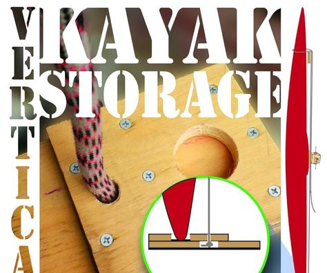 Vertical Kayak Storage Vertical Kayak Storage Diy, Vertical Kayak Storage, Diy Kayak Storage Rack, Diy Kayak Storage, Pully System, Kayak Storage Rack, Kayak Storage, Pulley System, Garage Remodel