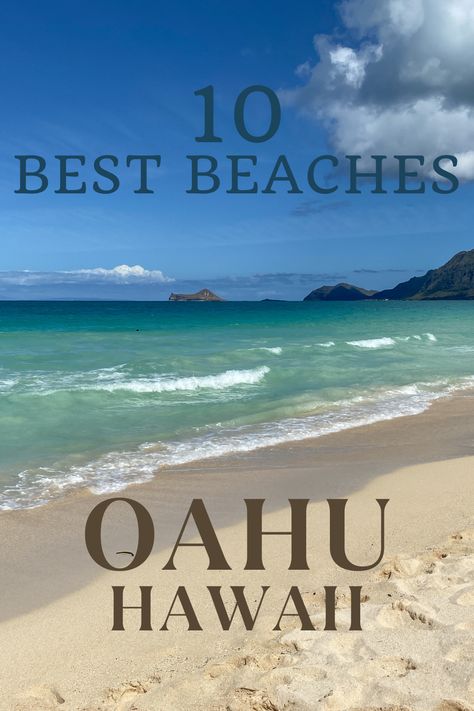 Oahu, Hawaii has a range of beautiful beaches. To get to the best beaches you will need to rent a car. Make sure to save this list of the 10 top beaches on Oahu!  Waimanalo Beach, Makapu'u Beach, Kailua Beach, Lanikai Beach & more  #oahu #beachvibes #travelbucketlist #2024travel Makapuu Beach, Waimanalo Beach, Makua Beach, Rabbit Island, Kailua Beach, Lanikai Beach, Beach Hawaii, Quiet Beach, Secluded Beach