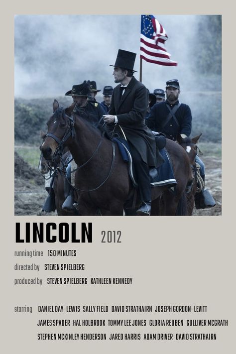 Lincoln Movie Poster Lincoln Movie, Jared Harris, Tommy Lee Jones, Daniel Day, Joseph Gordon Levitt, Day Lewis, James Spader, Adam Driver, Steven Spielberg