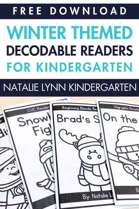 Grab this set of 4 free winter themed decodable readers for your kindergarten or first grade students. This adorable set of winter decodable decodable books includes themes you can use before or after winter break. These decodable books for kindergarten are Science of Reading aligned and focus on CVC words, digraphs, and beginning sounds. Grab these free decodable books for your winter themed reading groups, Science of Reading centers, and small groups here. Christmas Digraphs First Grade, Free Decodable Books, Cvc Decoding Activities, Decodable Passages Kindergarten, Winter Reading Activities Kindergarten, Christmas Kindergarten Reading Activities, Beginning Readers Activities, Kindergarten Decodable Readers, Winter Cvc Words Kindergarten