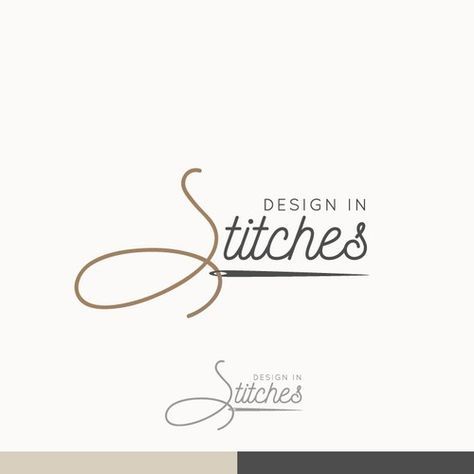 Design in Stitches Logo Fashion Logos Ideas, Stitch Logo Design, Sewing Logos, Tailor Logo Design, Handmade Logo Design, Sewing Logo Design, Tailor Logo, Logos Photography, Food Logo Design Inspiration