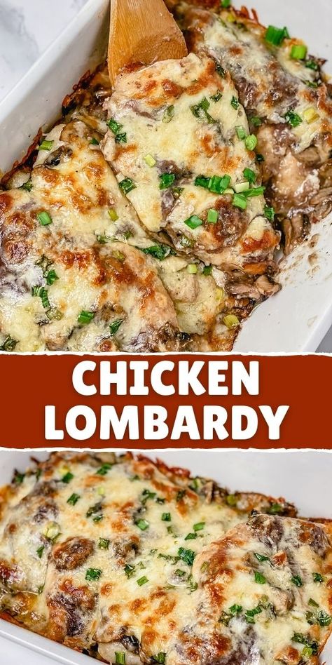 Wine Mushrooms, Chicken Breast Casserole Recipes, Chicken Breast Casserole, Pan Fried Chicken Breast, Chicken Lombardy Recipes, Chicken Lombardy, Chicken Breast Recipes Baked, Fried Chicken Breast, Marsala Wine