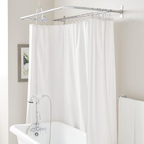 Clawfoot tub shower combo