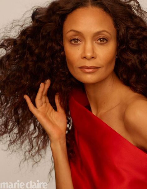 Thandie Newton Long Philtrum, Female Heroines, The Things They Carried, Thandie Newton, Balenciaga Dress, Marie Claire Magazine, Elisabeth Moss, Sandra Oh, Handmaid's Tale