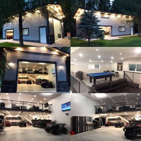 My sweethearts dream garage Dream Garage Workshop, Garage With Lift, Workshop Organisation, Garage Door House, Man Garage, Garage Loft, Garage Studio, Dream Car Garage, Barn Garage