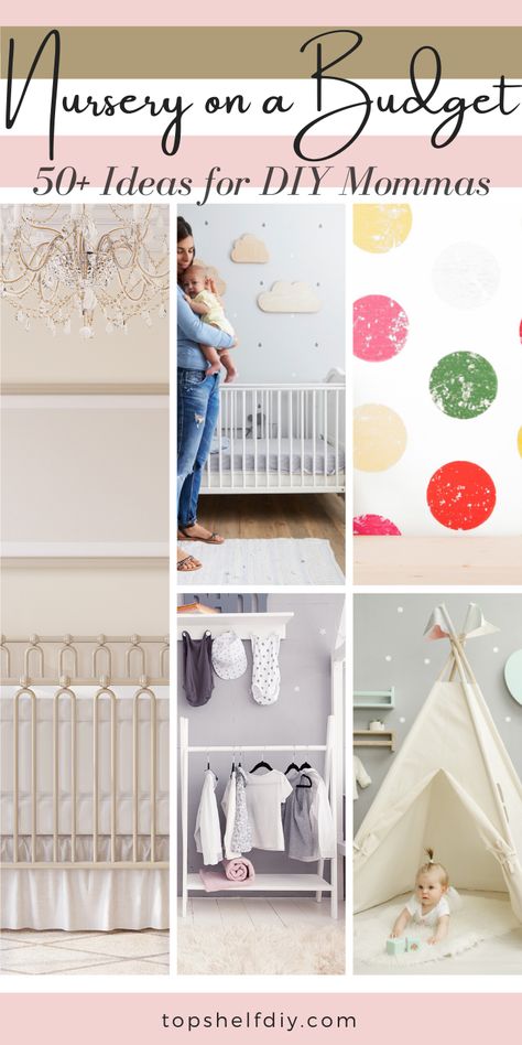 Need some nursery inspiration? How about 50? Get all of your ideas and tutorials in one place. #nurseryonabudget #nurserydecor #diynursery Organization Tupperware, Diy Nursery Decor Girl, Nursery Diy Ideas, Diy Nursery Furniture, Nursery On A Budget, Nursery Diy Projects, Painting A Room, Nursery Crafts, Budget Furniture