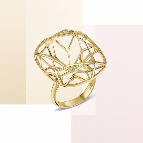 NUUN Jewels - "JOHARA" Cushion ring in yellow gold #NuunJewels #NuunBoutique #71FaubourgSaintHonoré #JoharaCollection #Paris #Geometric Nuun Jewels, Neck Pieces Jewelry, Cushion Ring, Neck Piece, Classic Jewelry, Fashion Ring, Vogue Fashion, Cushion Cut, Paper Clip