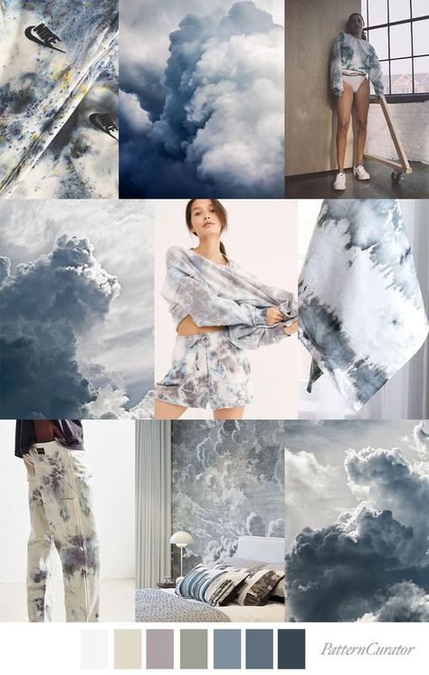 Fashion Design Inspiration Board, Mood Board Fashion Inspiration, Pattern Curator, Cloud Theme, Print And Pattern, Colors 2023, Colors Inspiration, Fashion Illustration Sketches Dresses, Everyday Clothing