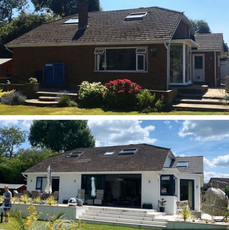 Open plan garden bungalow renovation - IMAGE: @oursheffieldrenovation Small Bungalow Remodel, Bungalow Conversion Uk, Open Plan Bungalow Layout Uk, 1970s Bungalow Renovation, 70s Bungalow Renovation, Bungalow Renovation Before And After Uk, 1970 Bungalow, Modern Bungalow Interior, Bungalow Extension Plans