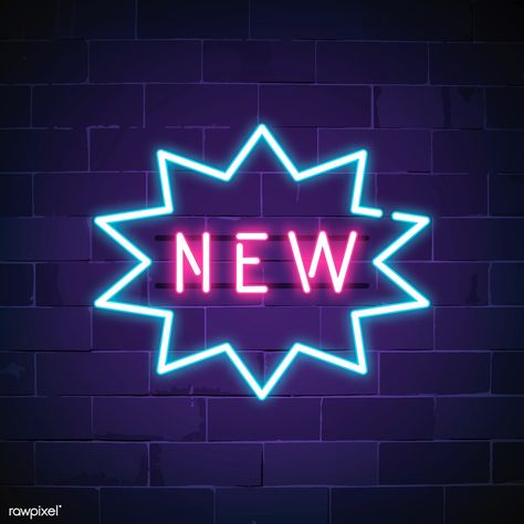 New in shop neon sign vector | free image by rawpixel.com / NingZk V. Business Marketing Design, Logo Online Shop, Neon Words, Neon Design, Neon Aesthetic, Neon Wallpaper, Neon Art, Clothing Logo, Instagram Highlight Icons