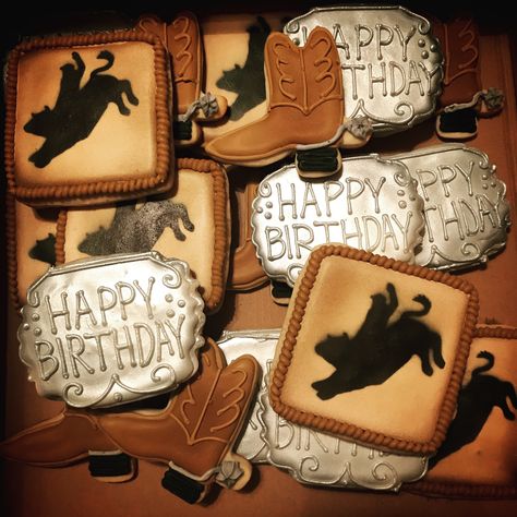 Bull Riding Rodeo Decorated Sugar Cookies Pbr Themed Birthday Party, Bull Riding Theme Birthday Party, Bull Riding Birthday Party Decorations, Pbr Birthday Party Bull Riding, Bucking Bull Birthday Party, Bull Theme Birthday Party, Bull Rider Birthday Party, Pbr Birthday Party, Bull Riding Party