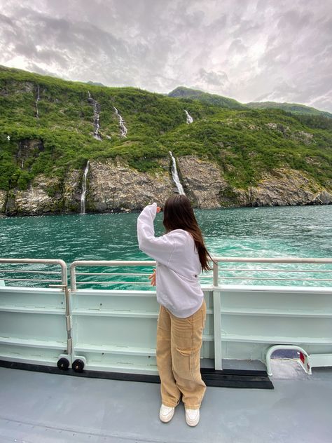 Whittier alaska cruise water fall winter inspo aesthetic cold Alaska Aesthetic, Whittier Alaska, Outdoors Aesthetic, Winter Cruise, Winter Inspo, Eco Friendly Kitchen, Alaska Cruise, Alaska, New Zealand