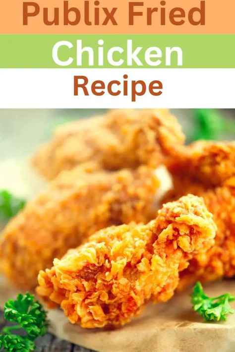 Publix Fried Chicken Recipe Publix Chicken Wings, Publix Fried Chicken, Publix Copycat Recipes, Churchs Chicken Copycat, Bojangles Chicken Recipe, Publix Chicken Tenders Recipe, Publix Fried Chicken Recipe, Wet Batter Fried Chicken, Church's Fried Chicken Recipe