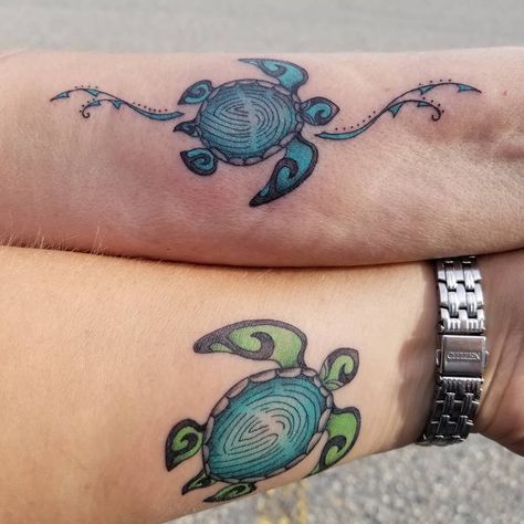 Couples Tats, Thumbprint Tattoo, Baby Footprint Tattoo, Fingerprint Tattoos, Couple Tat, Memorial Tattoo Quotes, Sea Turtle Tattoo, Turtle Tattoo Designs, Faith Tattoo