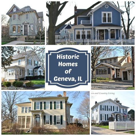 Historic Homes in Geneva, IL Travel Illinois, Geneva Illinois, Historical Homes, Vintage Homes, Amazing Homes, Midwest Travel, I Graduated, Laura Ingalls, Craftsman Bungalows