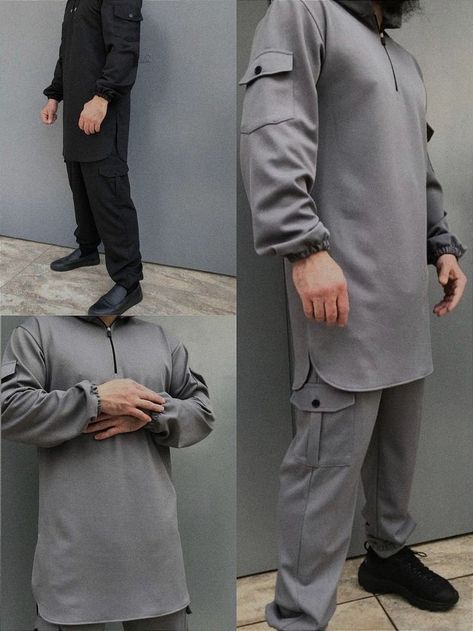 Arabic Men Outfit, Tech Wear Men, Halal Outfit, Halal Fashion, Muslim Men Clothing, Asthetic Picture White And Black, Muslim Outfit, Gents Kurta Design, Gents Kurta